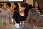 DEEPenn STEM participants talking during the opening dinner